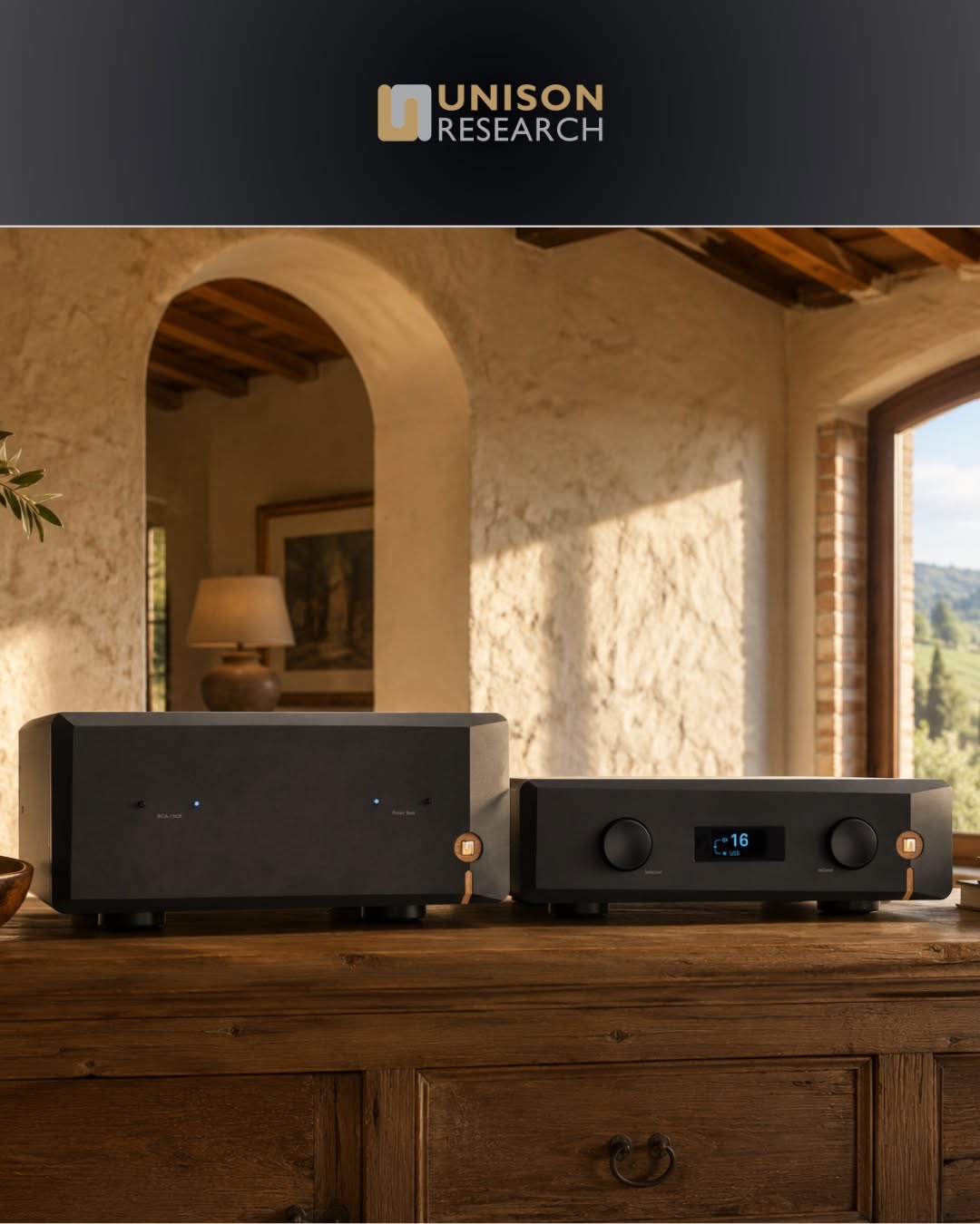 Unison Research amplifiers in Tuscany
